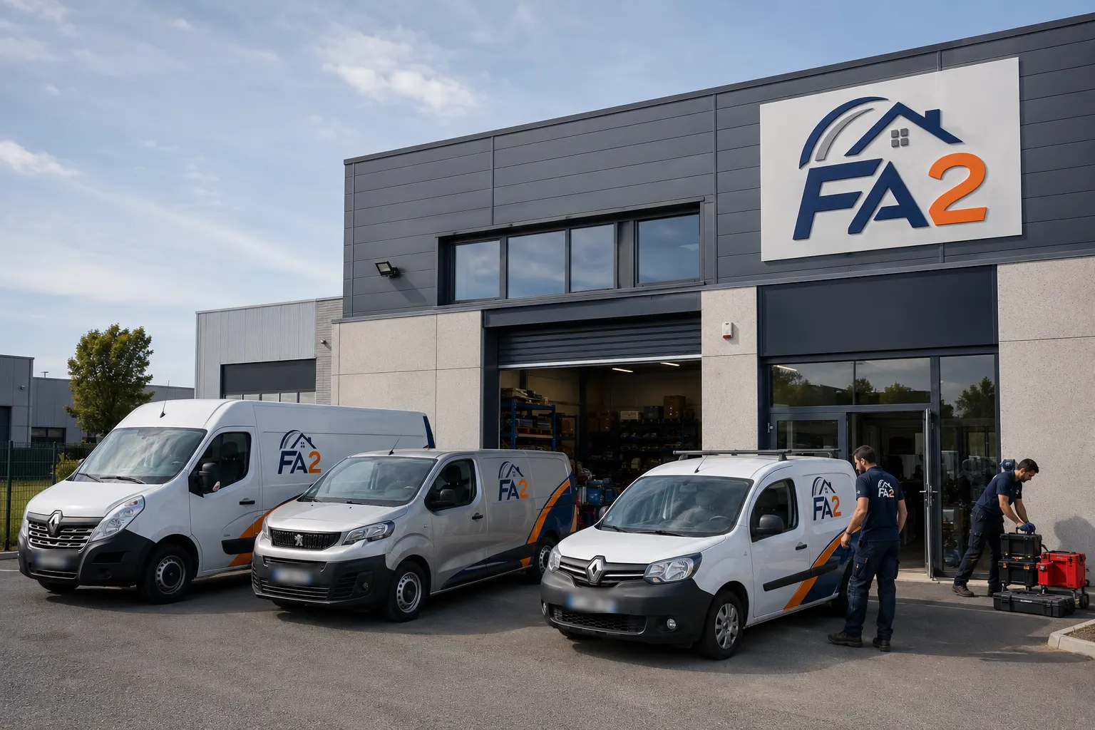 Véhicules d'intervention floqués FA2, prêts au départ
